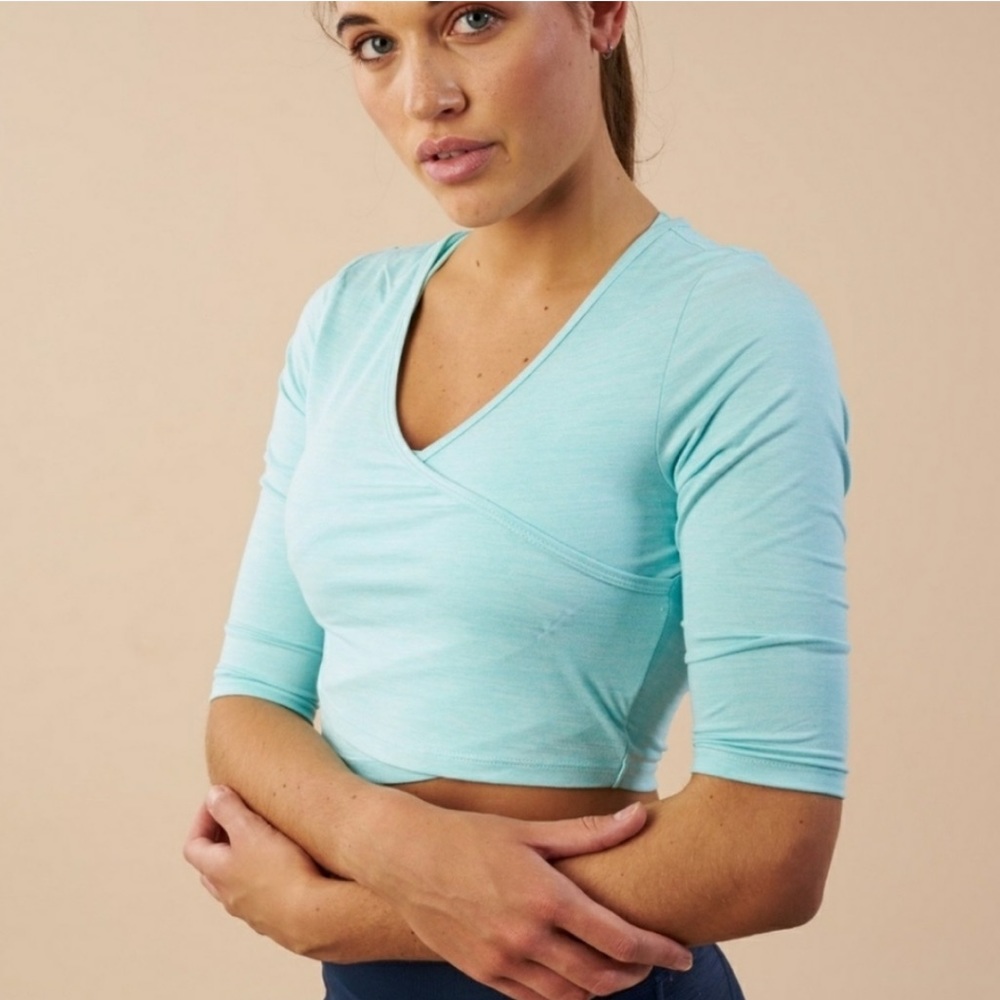 Gymshark Light Blue Crop Top